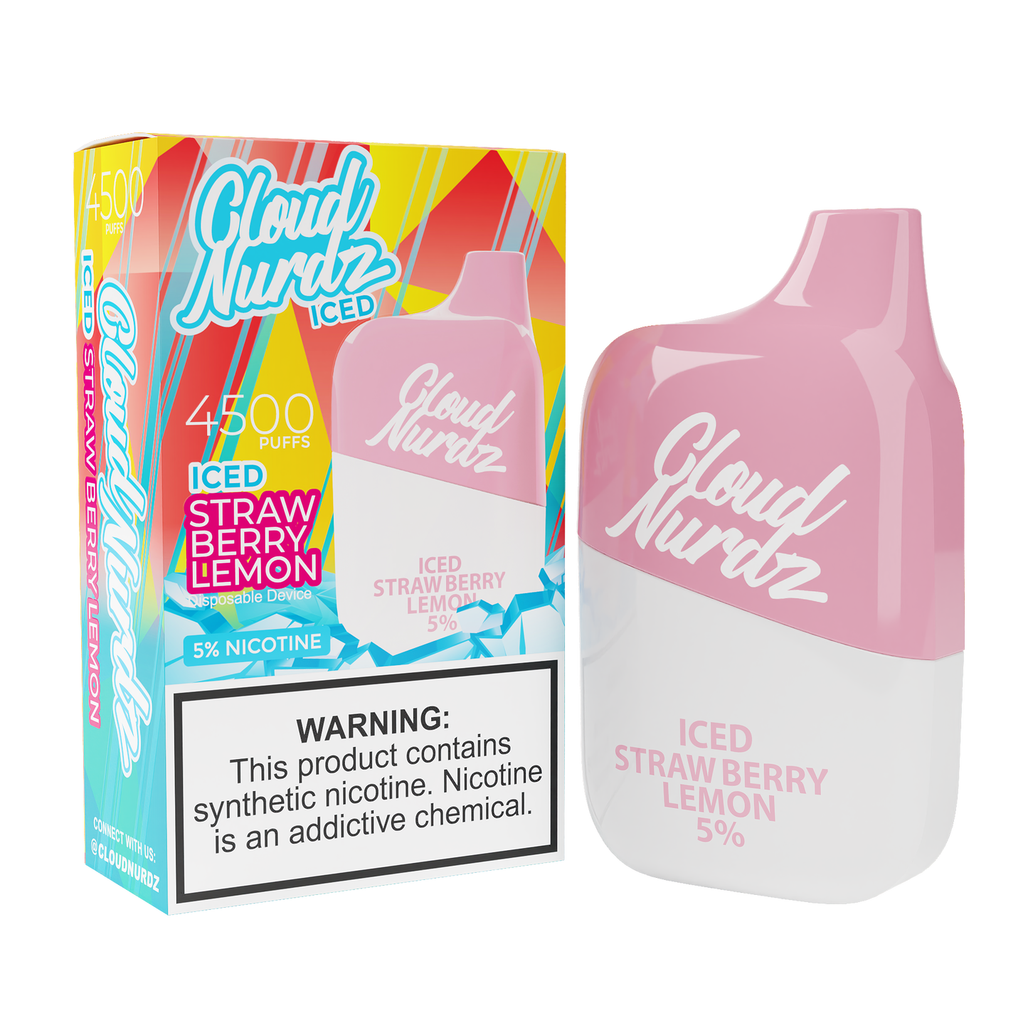 Cloud Nurdz 4500 Strawberry Lemon Iced