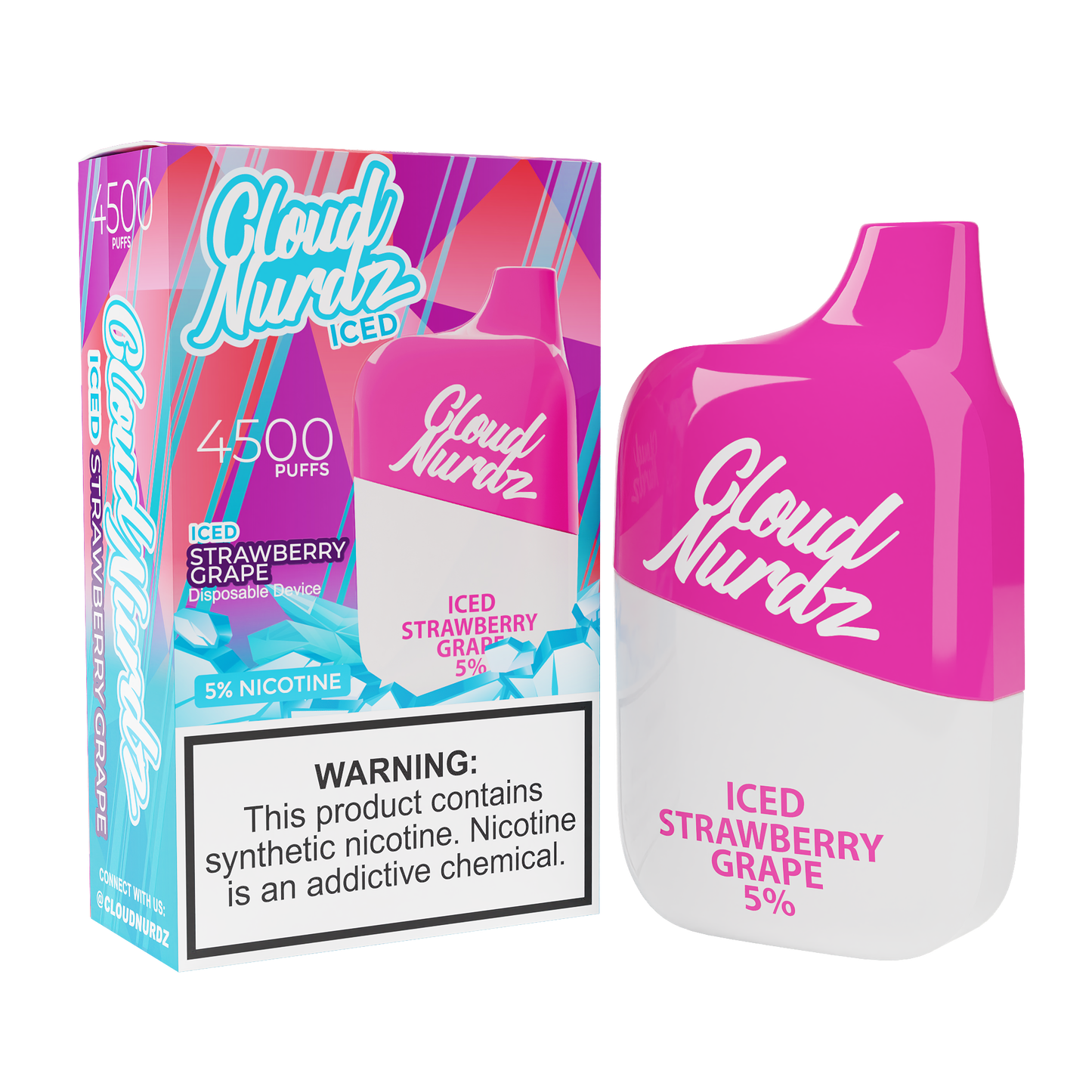 Cloud Nurdz 4500 Iced Strawberry Grape