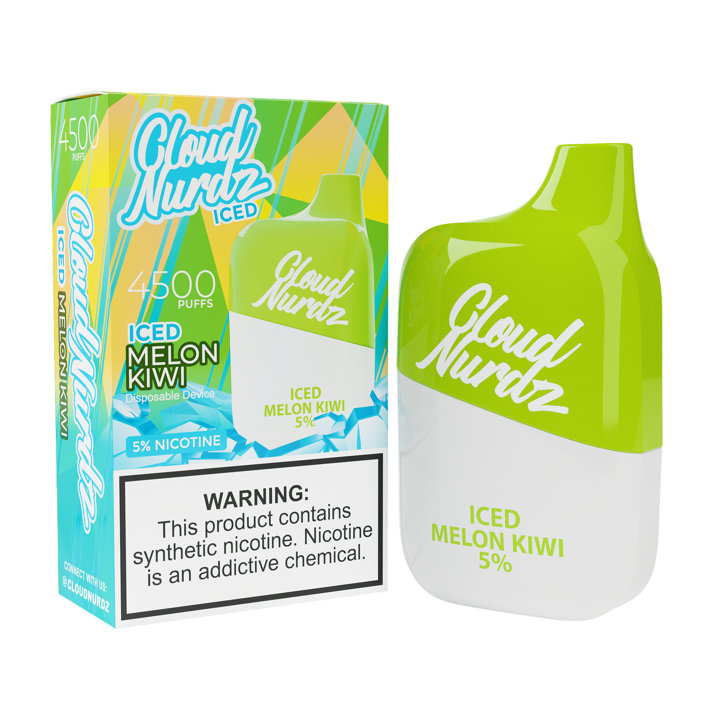 Cloud Nurdz 4500 Iced Melon Kiwi