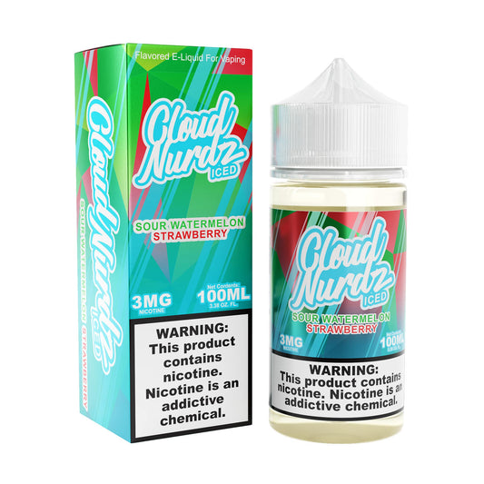 Cloud Nurdz Sour Watermelon Strawberry Iced